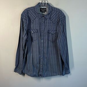 Cody James Men’s Finale Abstract Print Long Sleeve Snap Western Shirt Size L